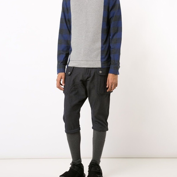 [MOSTLY HEARD] Plaid Sleeves Sweatshirt - Picture 2 of 7